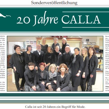 Sonderveröffentlichung 20 Jahre Calla